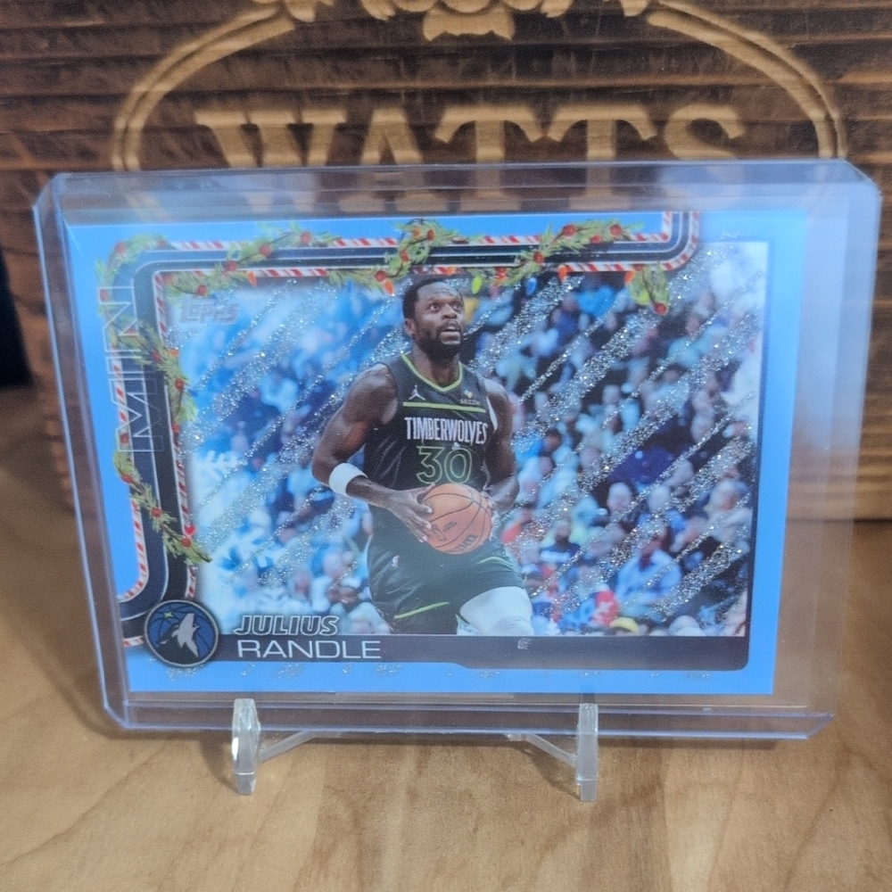 2025-26 Topps Holiday Julius Randle Silver Glitter SP Timberwolves